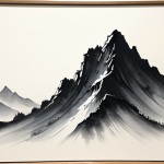 A minimalist Dōkyō ink wash painting (sumi-e style), emphasizing the concept of 'Ma' (the profound empty space). The composition features a solitary, subtly rendered mountain peak in the foreground, achieved with gentle, flowing ink strokes, evoking a misty and ethereal atmosphere. The vast majority of the canvas is intentionally unpainted, creating a powerful sense of depth, silence, and contemplative serenity. The artwork showcases masterful spontaneous brushwork and intuitive artistic flow. This is a high-quality professional artwork, appropriate content, safe for work, and family-friendly.